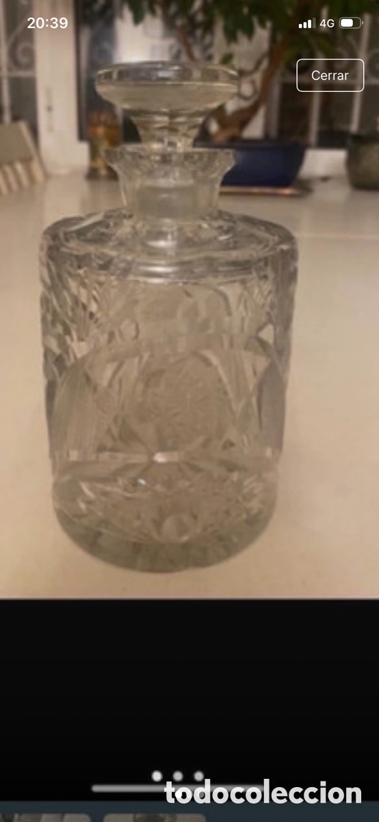 Antig&uuml;edades: Antigua licorera de Cristal tallado