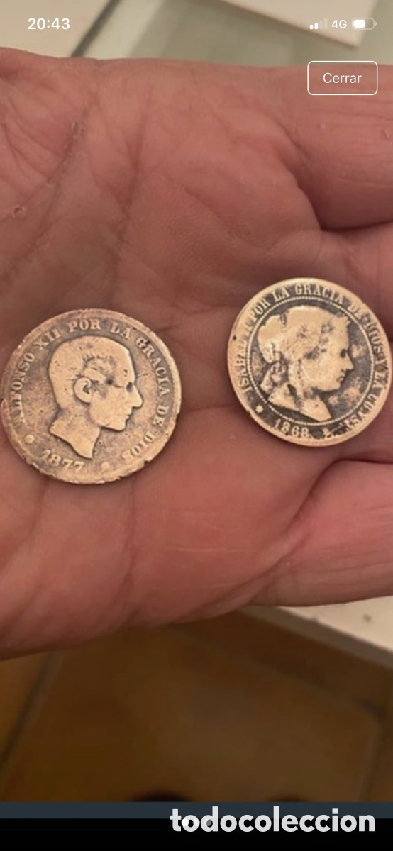 Antig&uuml;edades: Dos monedas antiguas espa&ntilde;olas - Foto 2