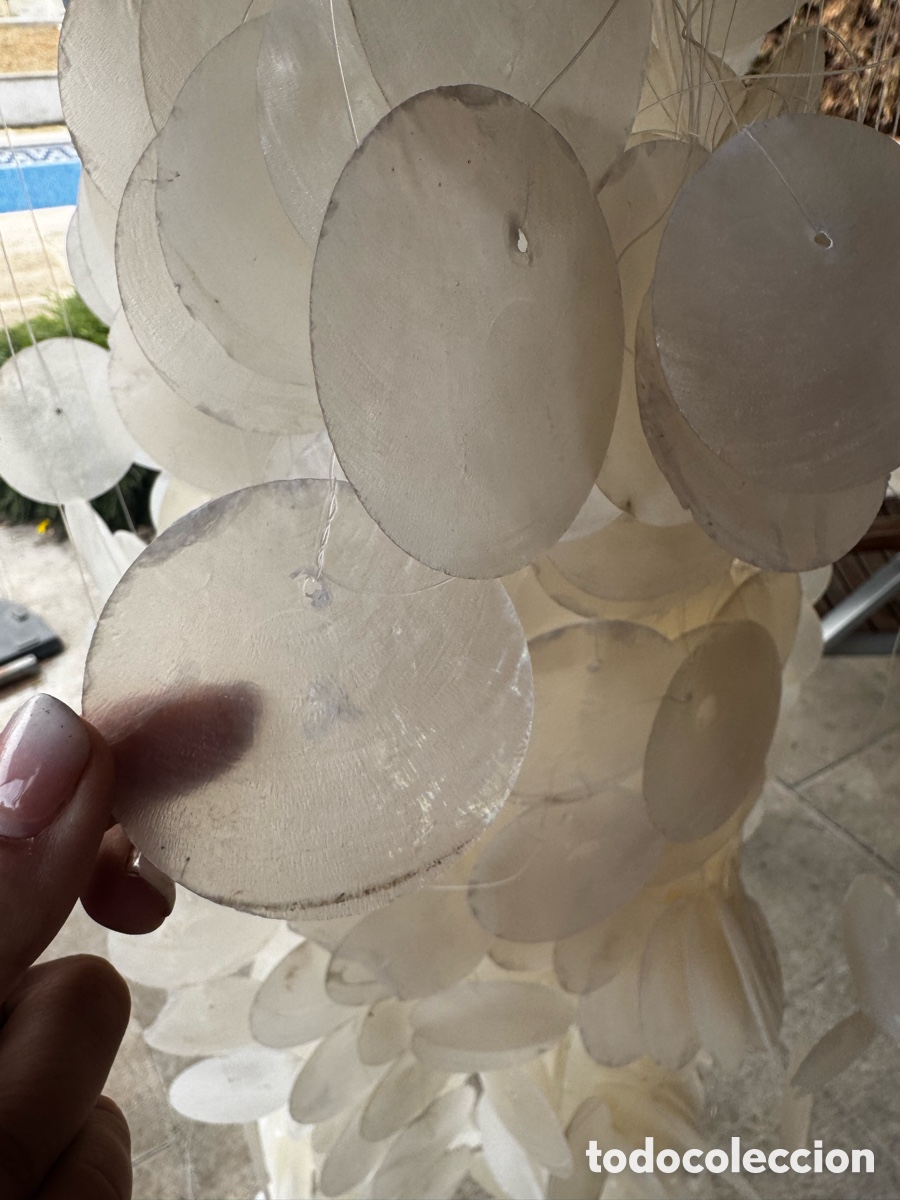 Antig&uuml;edades: L&aacute;mpara monumental cascada de conchas de N&aacute;car / C - Foto 3