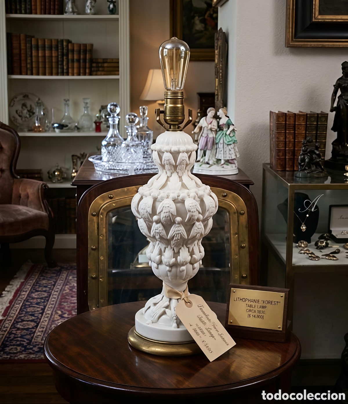 Antig&uuml;edades: Impresionante l&aacute;mpara MANISES - Foto 1