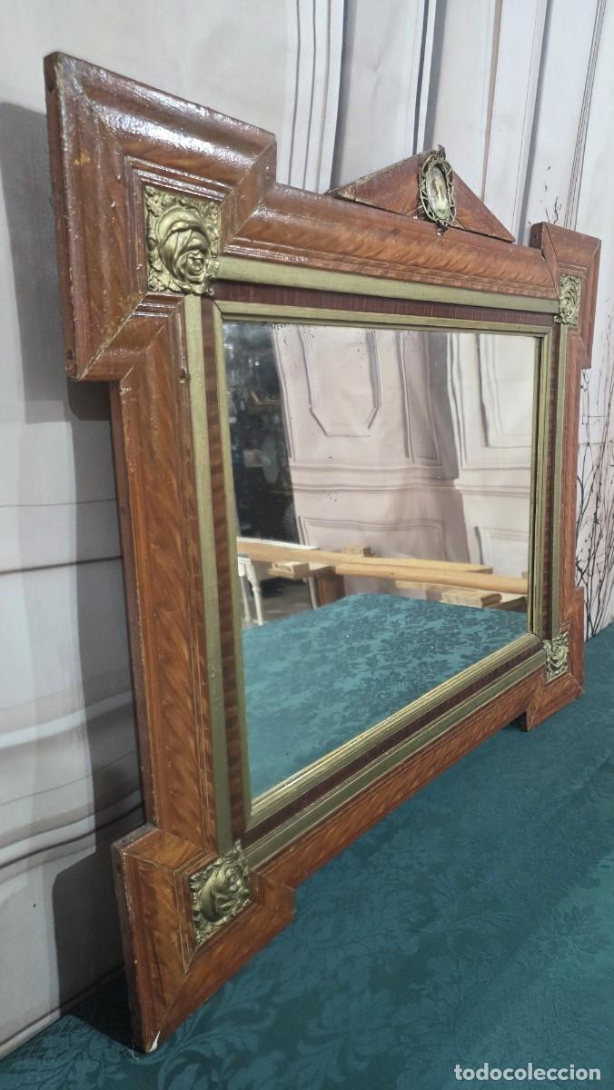 Antig&uuml;edades: Antiguo espejo de madera - Foto 1