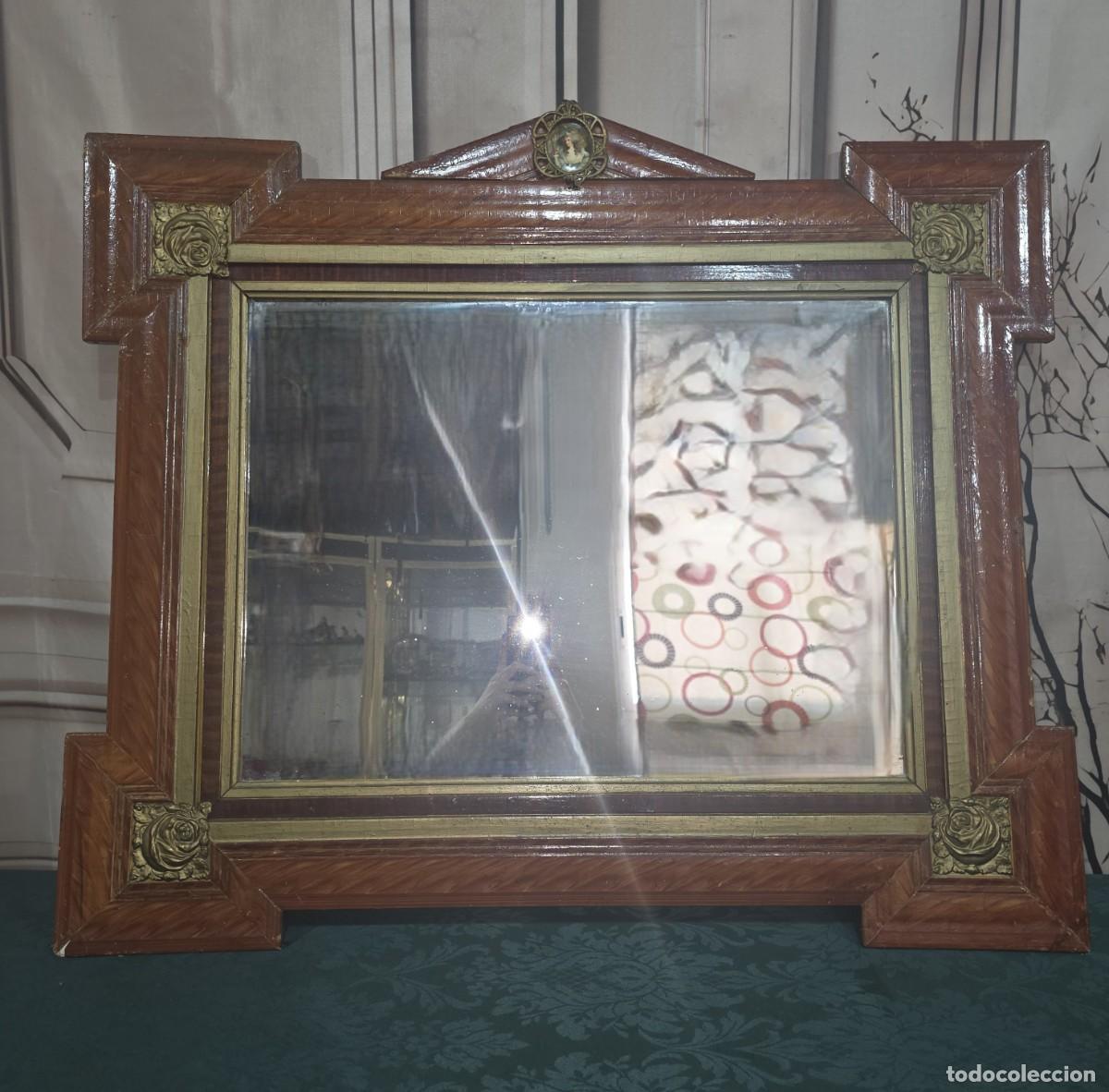 Antig&uuml;edades: Antiguo espejo de madera - Foto 3