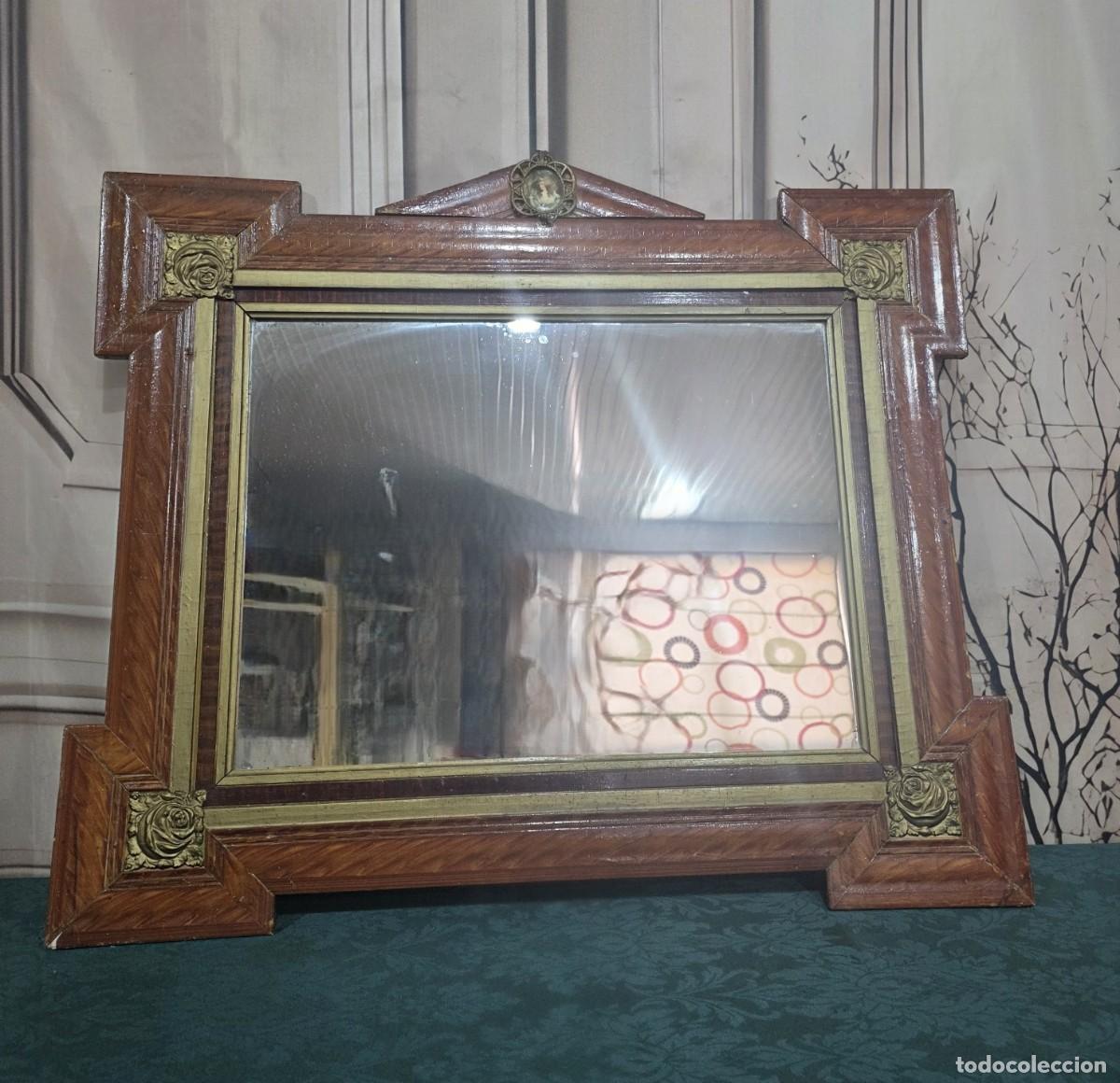 Antig&uuml;edades: Antiguo espejo de madera - Foto 5