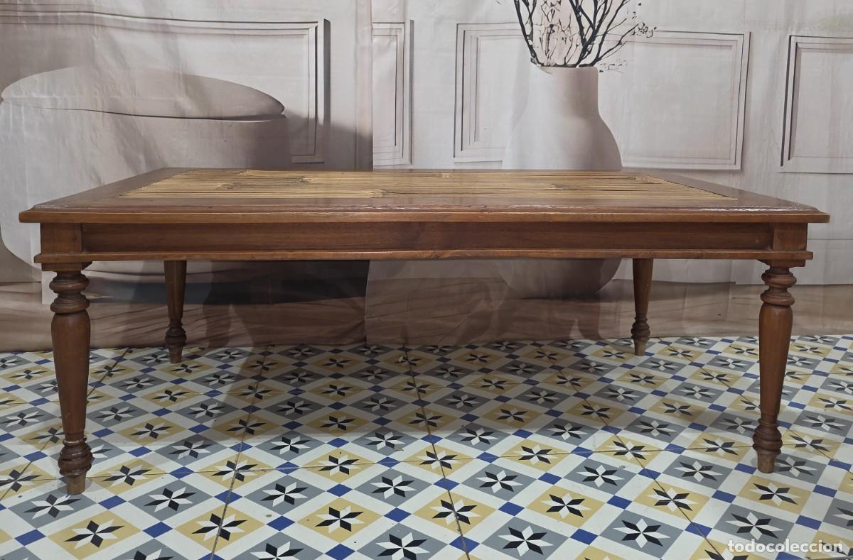 Antig&uuml;edades: Mesa de centro auxiliar en madera y bambu - Foto 3