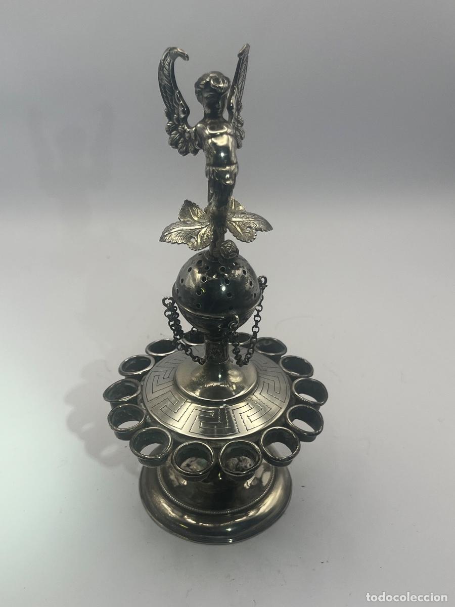 Antig&uuml;edades: L&Aacute;MPARA CEREMONIAL DE ALTAR DE PLATA ORFEBRE JOS&Eacute; SADERRA BARCELONA SIGLO XIX.