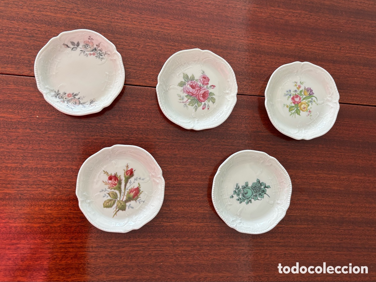 Antig&uuml;edades: Colecci&oacute;n Clasic Rose (5) platitos Rosenthal Group