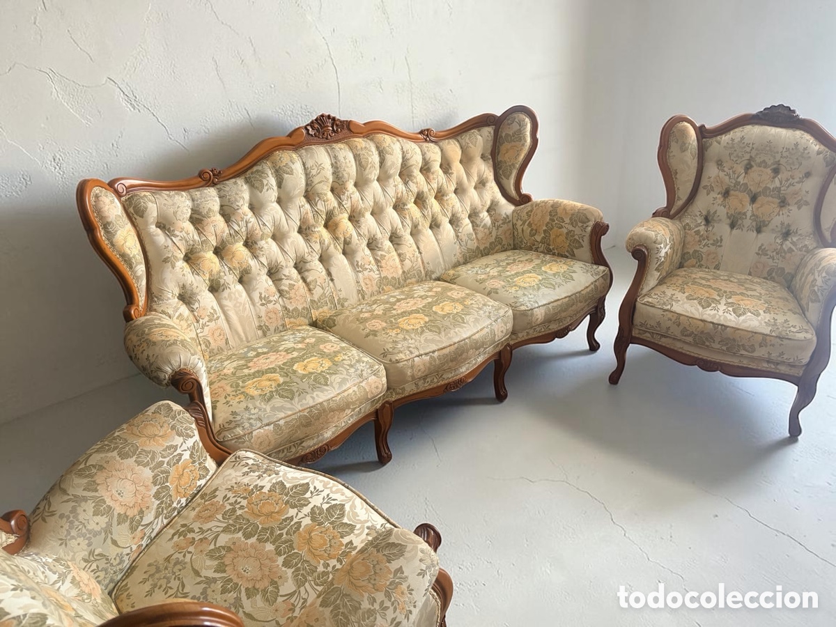 Antig&uuml;edades: Tresillo cl&aacute;sico Luis XV - Foto 5