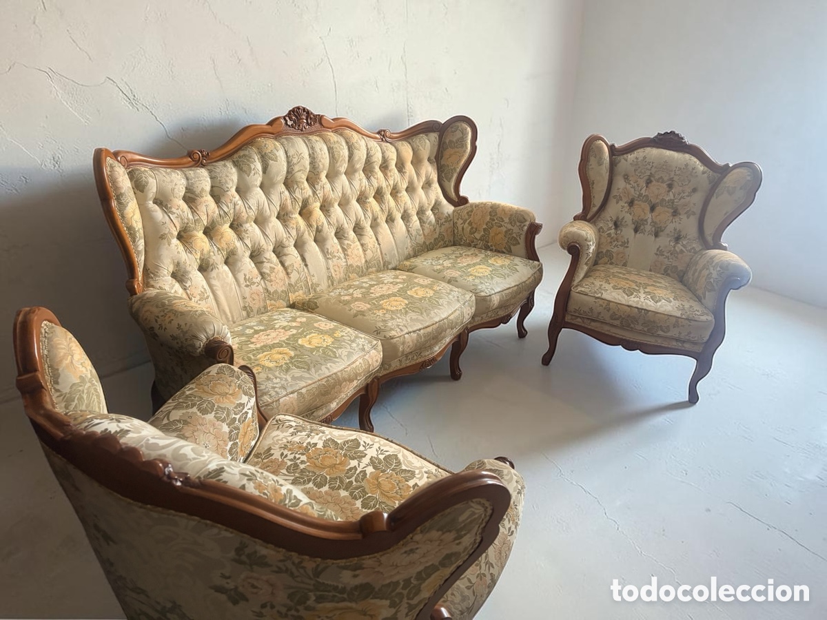 Antig&uuml;edades: Tresillo cl&aacute;sico Luis XV - Foto 6