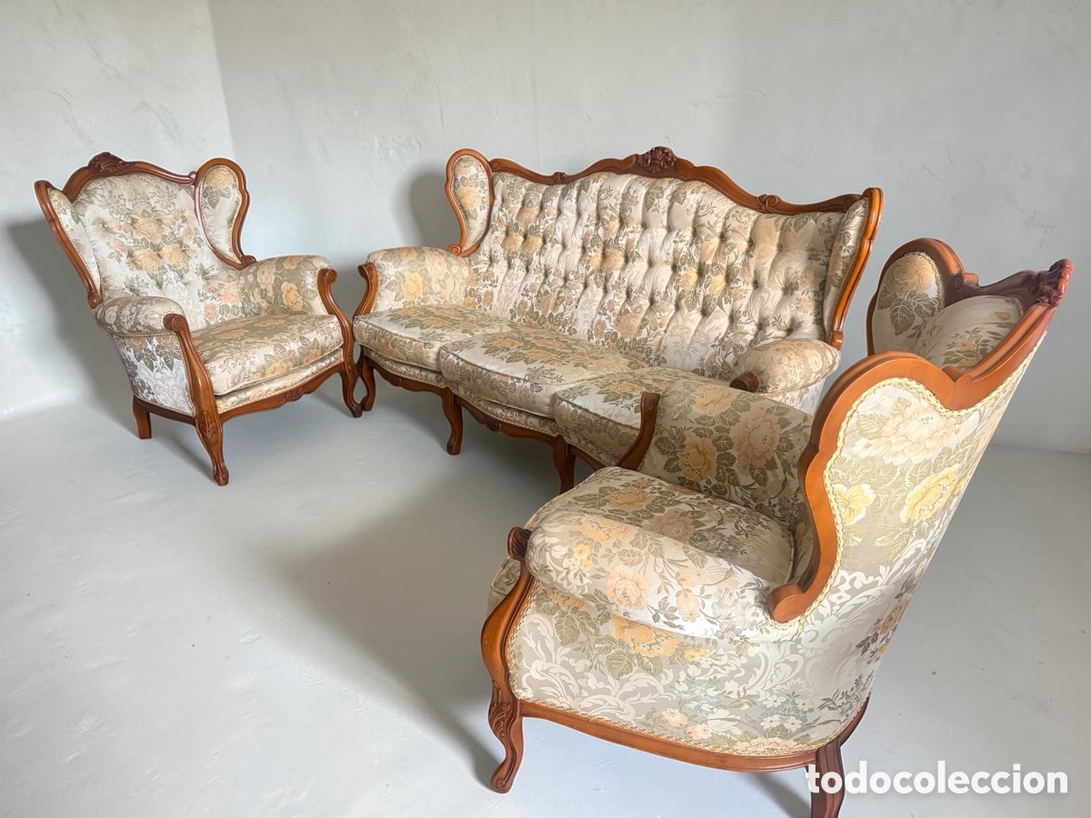 Antig&uuml;edades: Tresillo cl&aacute;sico Luis XV