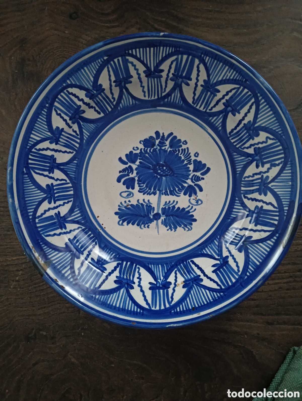 Antig&uuml;edades: Plato Cer&aacute;mica Manises Serie Azul