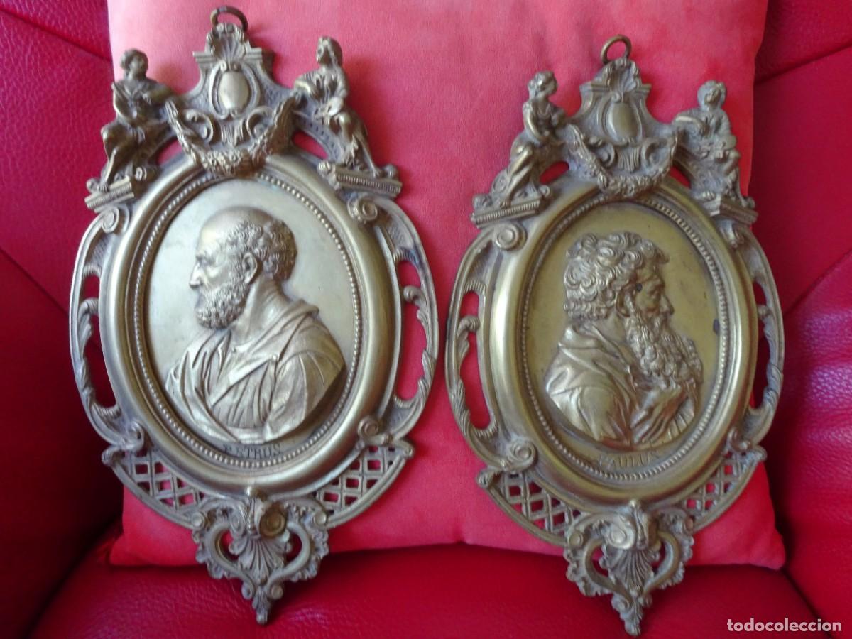 Antig&uuml;edades: paire de portraits en bronze,d&eacute;but XIX e,qualit&eacute; - Foto 1