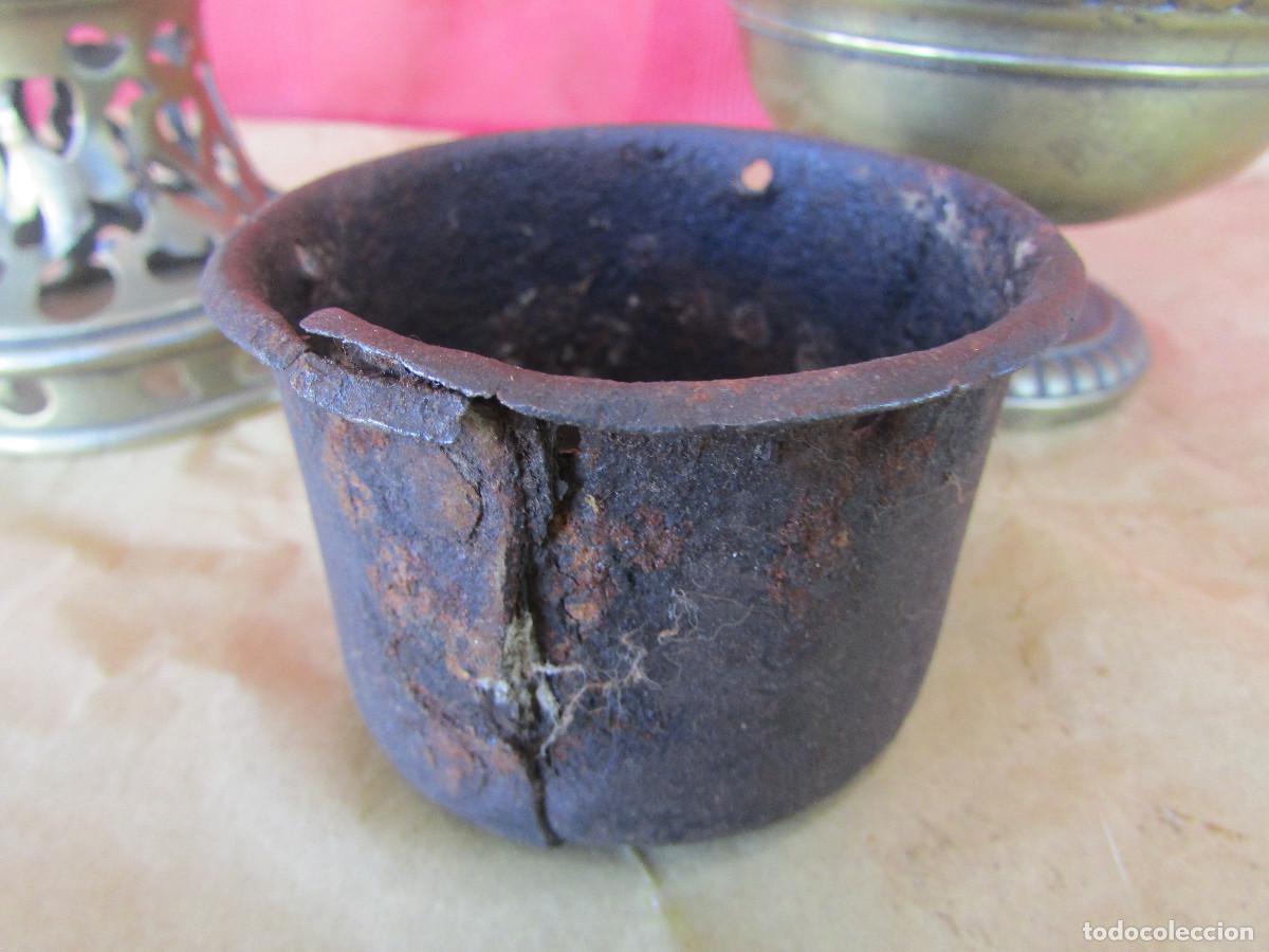 Antig&uuml;edades: INCENSARIO BOTAFUMEIRO centenario bronce 20 cm completo - Foto 6