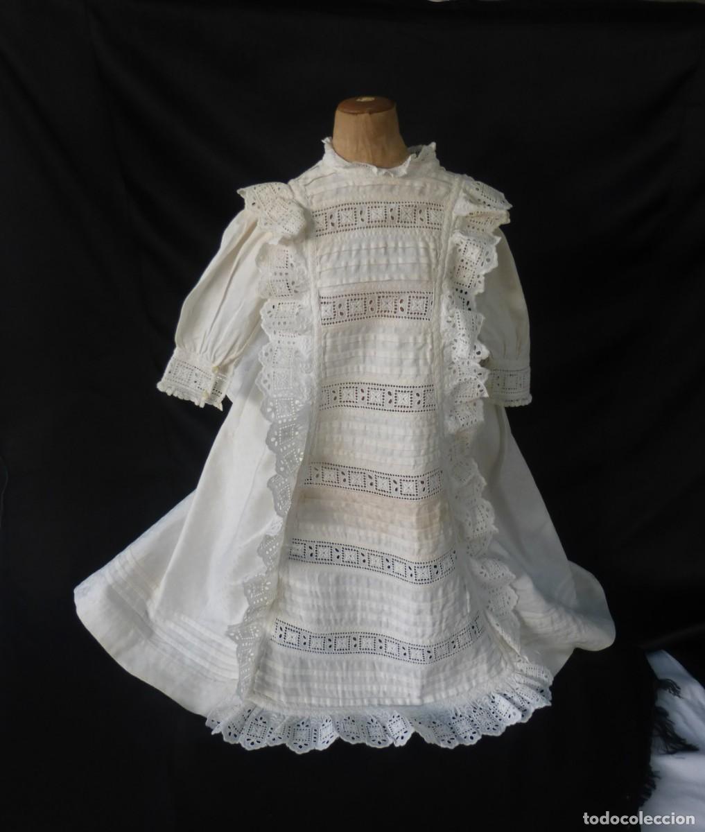 Antig&uuml;edades: ANTIGUO VESTIDO NI&Ntilde;A BEBE O PARA ADAPTAR A MU&Ntilde;ECA BORDADO S. XIX VICTORIAN ANTIQUE GIRL DOLL DRESS