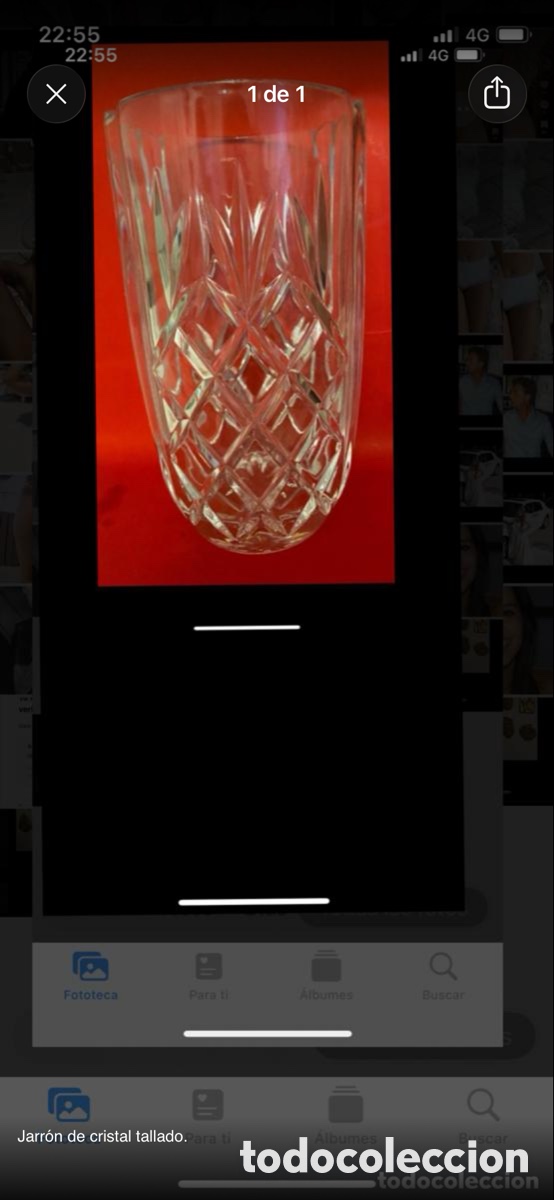 Antig&uuml;edades: Jarr&oacute;n de Cristal tallado - Foto 1