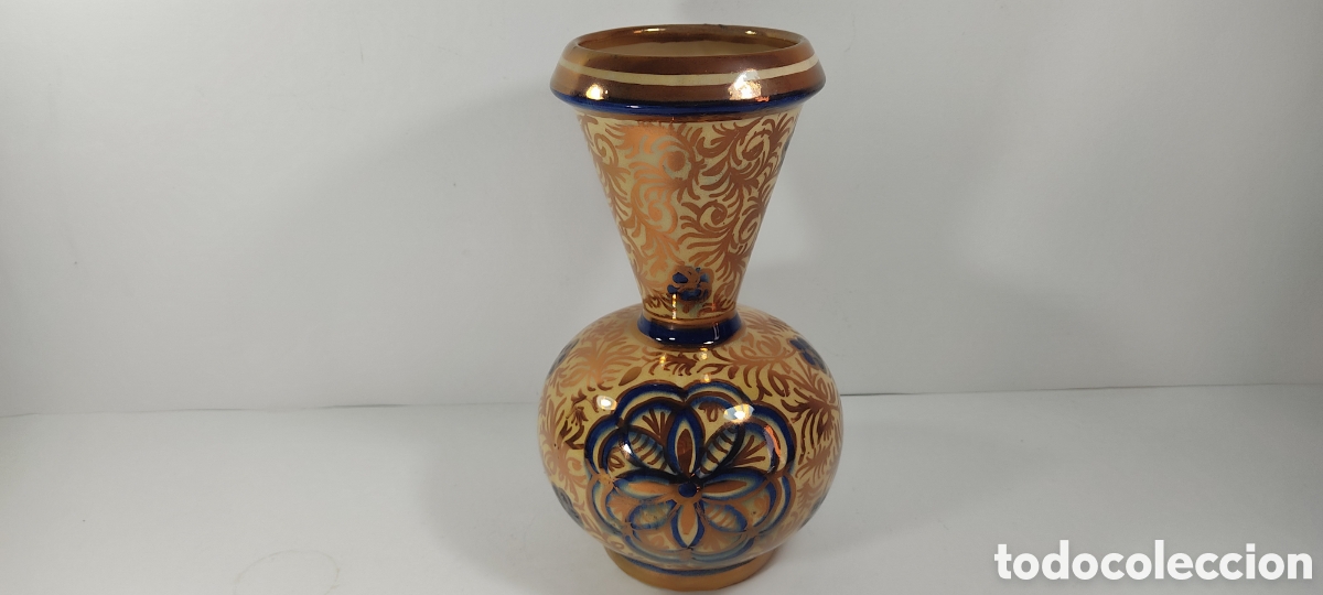 Antig&uuml;edades: ALFAR DE GIMENO R&Iacute;OS (MANISES). PRECIOSO JARR&Oacute;N EN CER&Aacute;MICA DE REFLEJOS MET&Aacute;LICOS