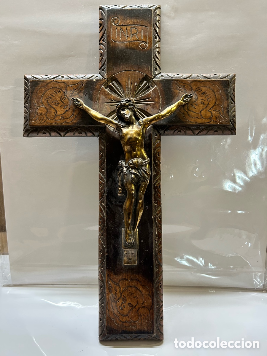 Antiquit&auml;ten: Antiguo crucifijo Cristo de bronce