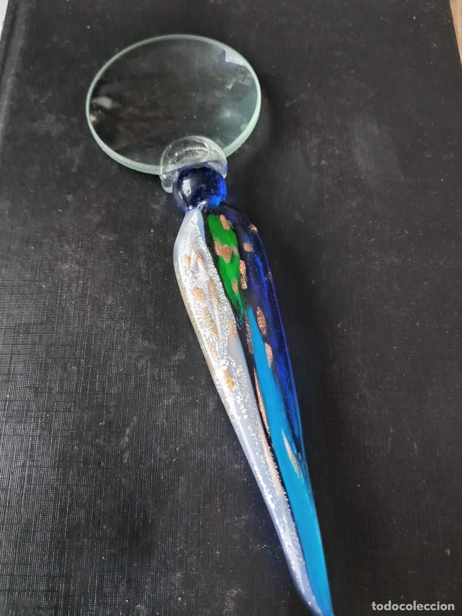 Antig&uuml;edades: Lupacon mango de cristal de Murano - Foto 1