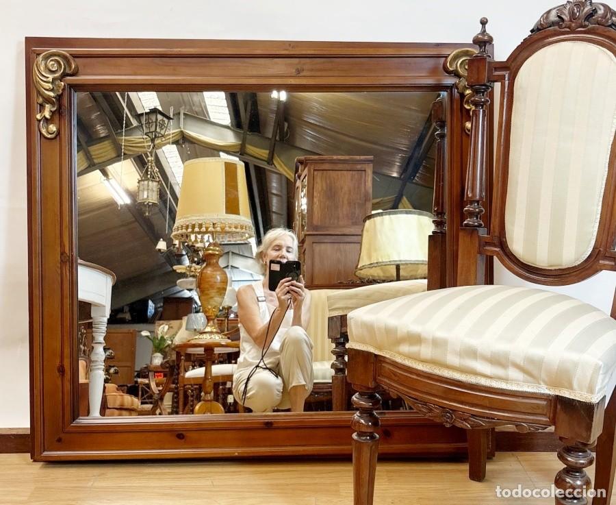 Antig&uuml;edades: Espejo con Doble Marco Articulado - Foto 2