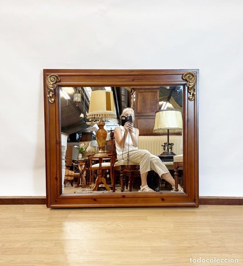 Antig&uuml;edades: Espejo con Doble Marco Articulado - Foto 3