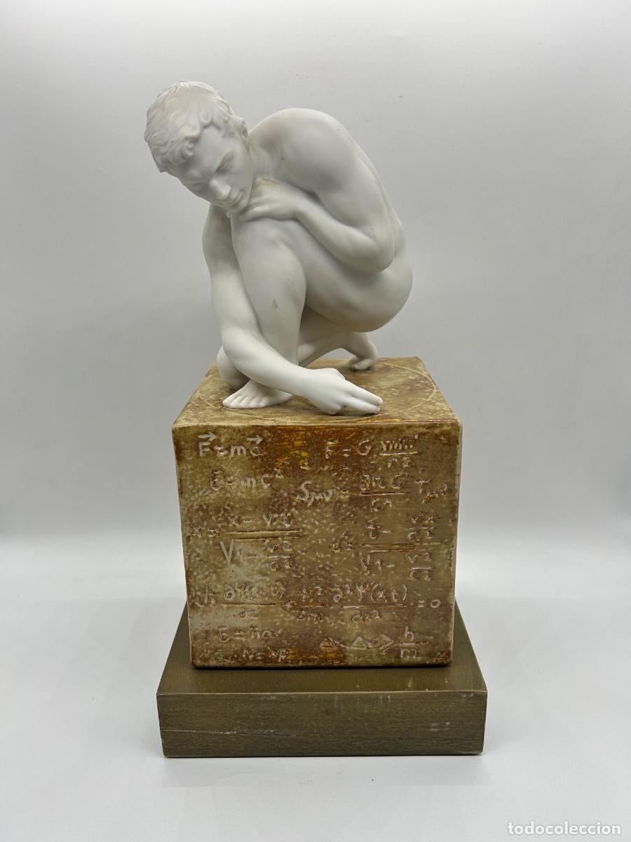 Antig&uuml;edades: LLADRO - ESCULTURA - HOMBRE DESNUDO - &rdquo;SCIENTIA&rdquo; - ARTISTA ERNEST MASSUE