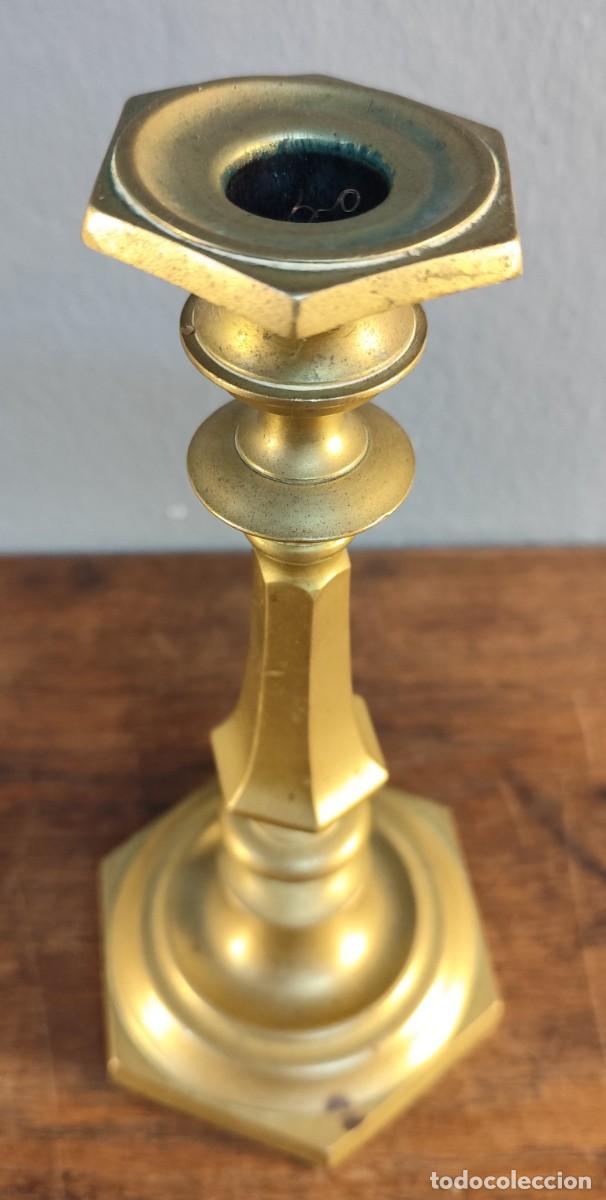 Antig&uuml;edades: Candelabro de bronce siglo XIX - Foto 5