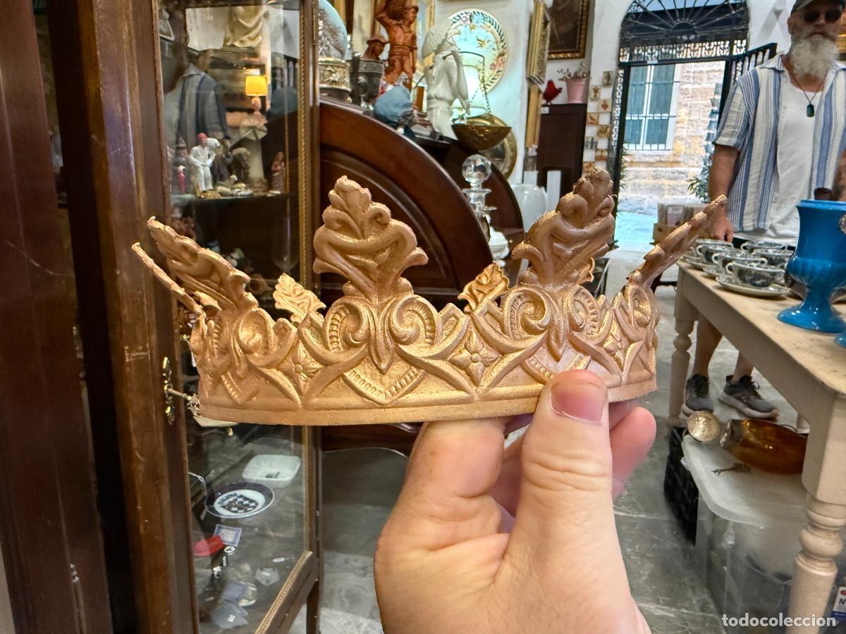 Antig&uuml;edades: ANTIGUA CORONA DE METAL IDEAL PARA VIRGEN IMAGEN RELIGIOSA - MEDIDA DIAMETRO 17 CM