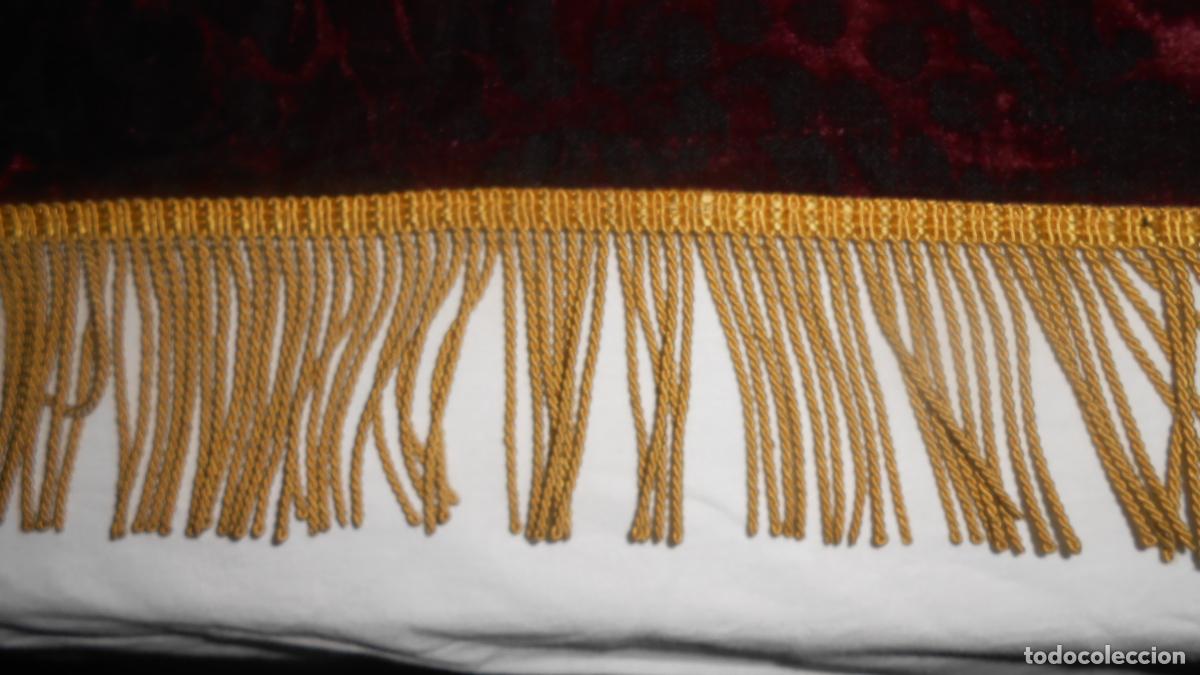 Antiques: 2 antiguos frentes altar. Terciopelo Rojo vino /Bordeau 184 x 70 cm
