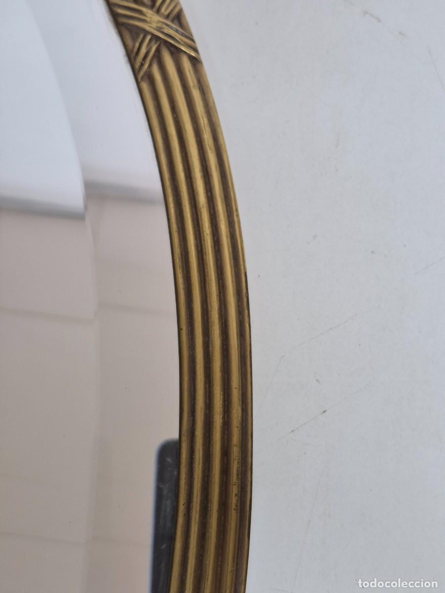 Antig&uuml;edades: Espejo Ovalado, Biselado - Bronce Cincelado - Foto 11