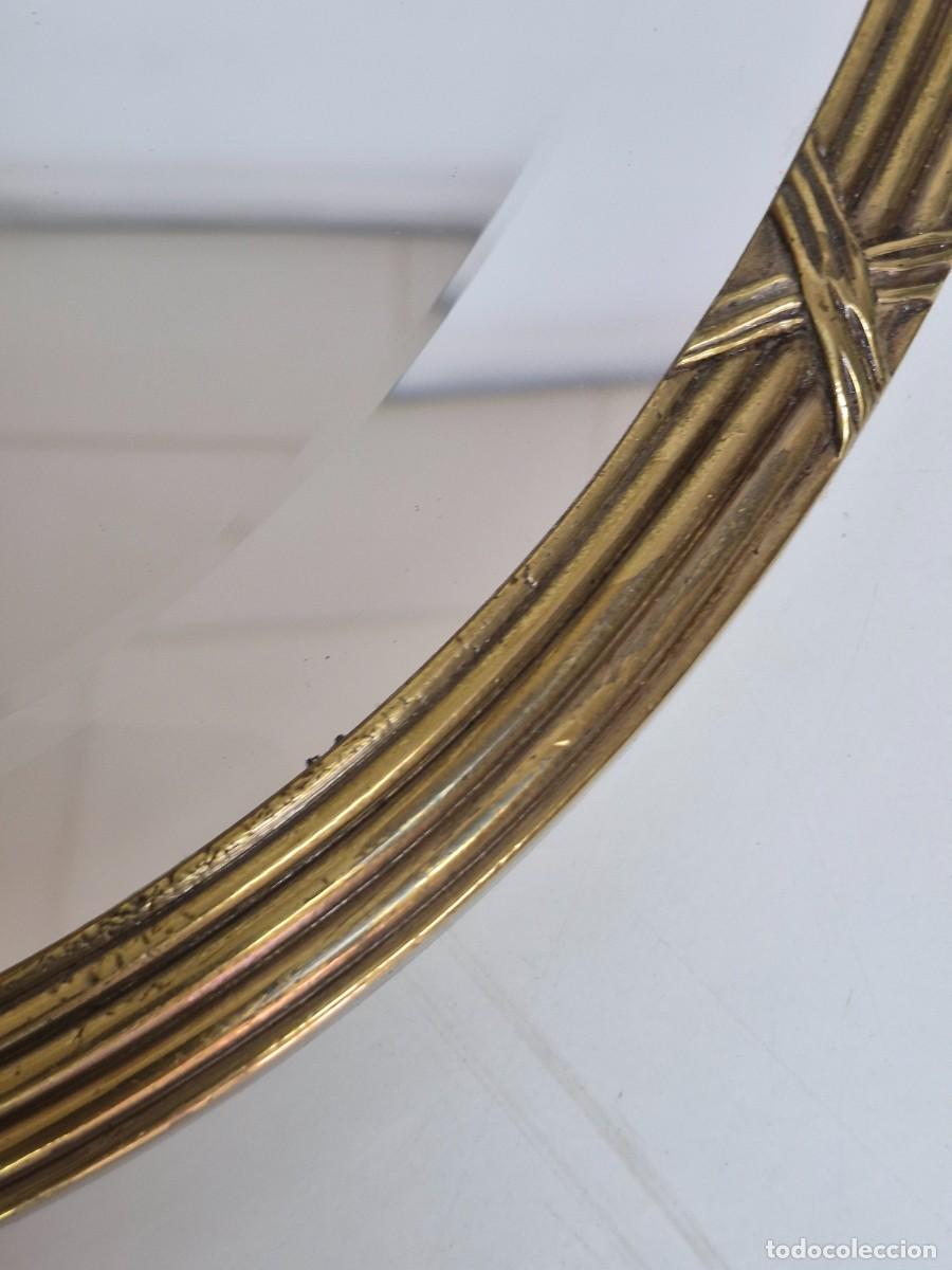 Antig&uuml;edades: Espejo Ovalado, Biselado - Bronce Cincelado - Foto 13