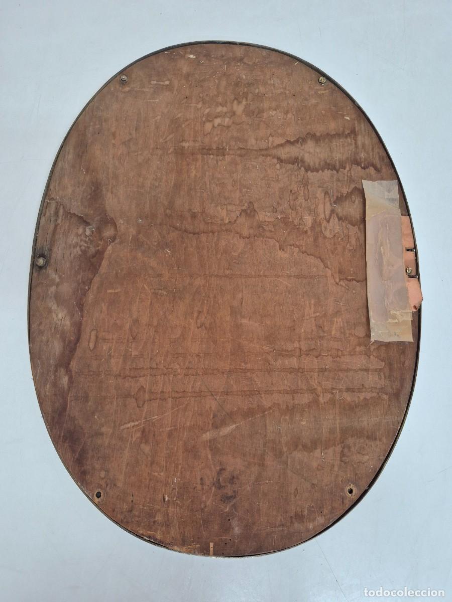 Antig&uuml;edades: Espejo Ovalado, Biselado - Bronce Cincelado - Foto 15
