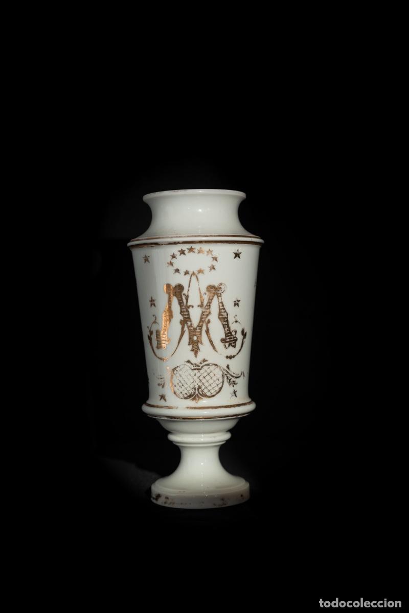Antig&uuml;edades: ANTIGUO JARR&Oacute;N DE PORCELANA CON MONOGRAMA MARIANO Y DETALLE DE ESTRELLAS (SIGLO XIX).