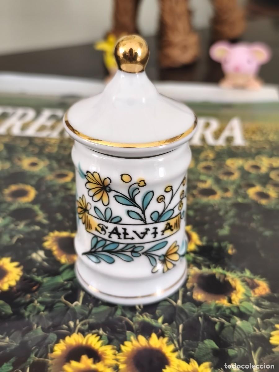 Antig&uuml;edades: Tarrito albarelo &rdquo;SALVIA&rdquo;. Royal Kent. - Foto 1