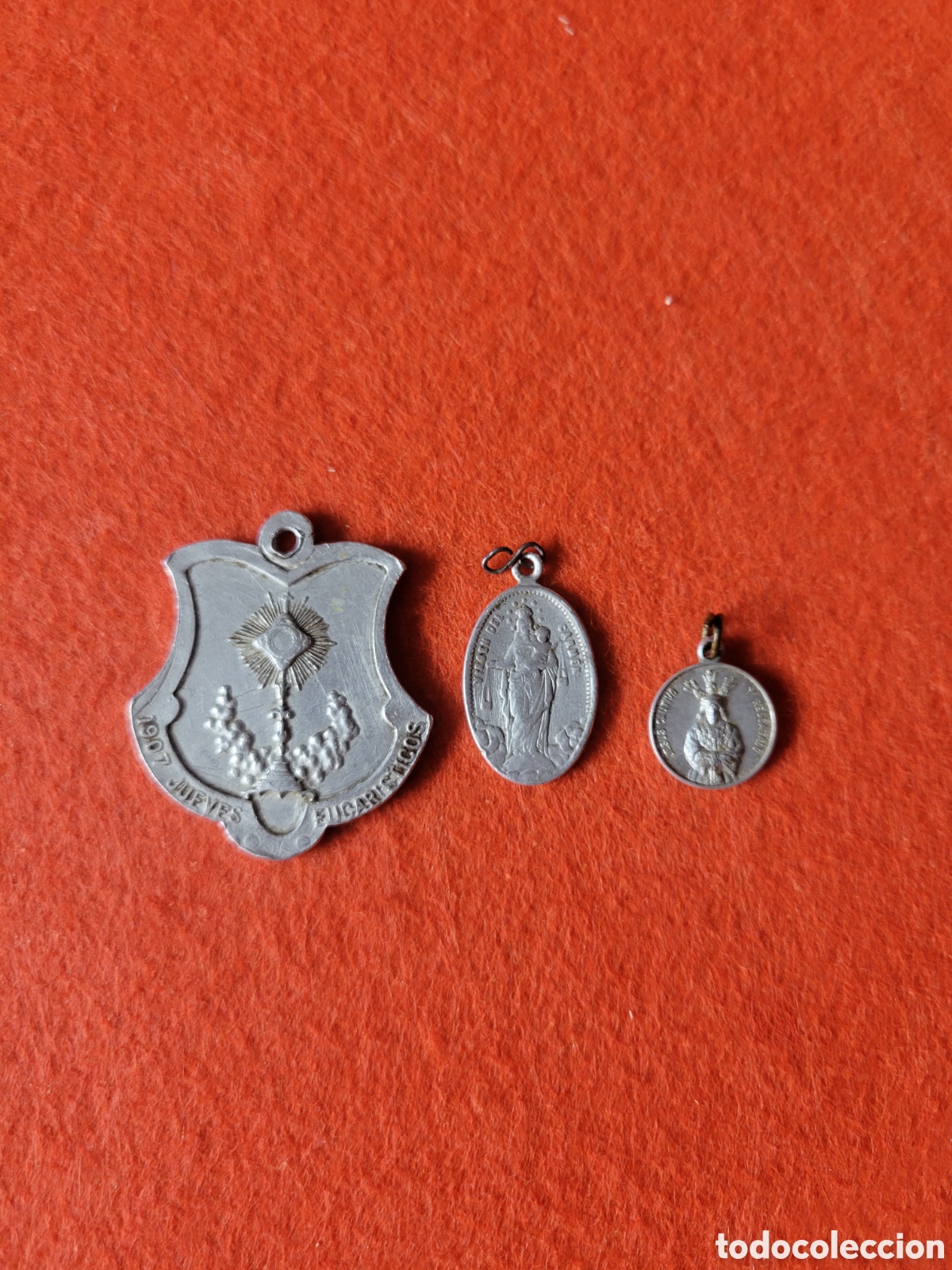 Antig&uuml;edades: LOTE 3 ANTIGUAS MEDALLAS DE ALUMINIO