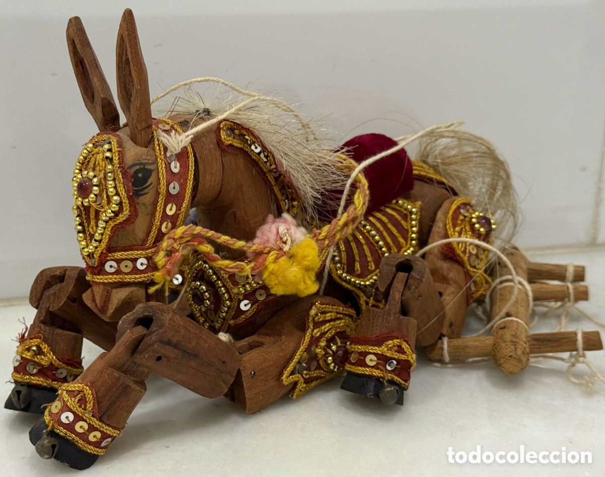 Antig&uuml;edades: ANTIGUA MARIONETA BURRITO MEXICANO MADERA XX