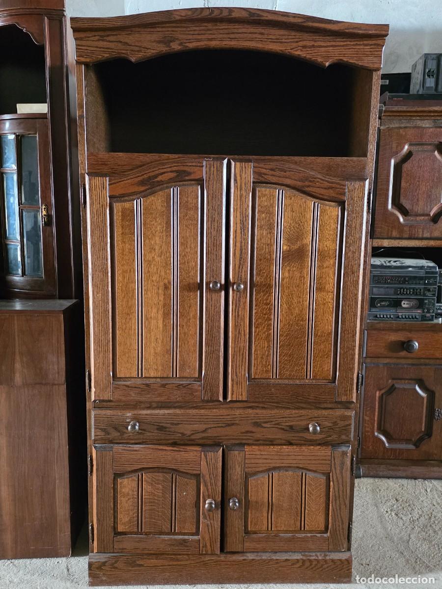Antig&uuml;edades: Alacena rustica de roble macizo - Foto 5