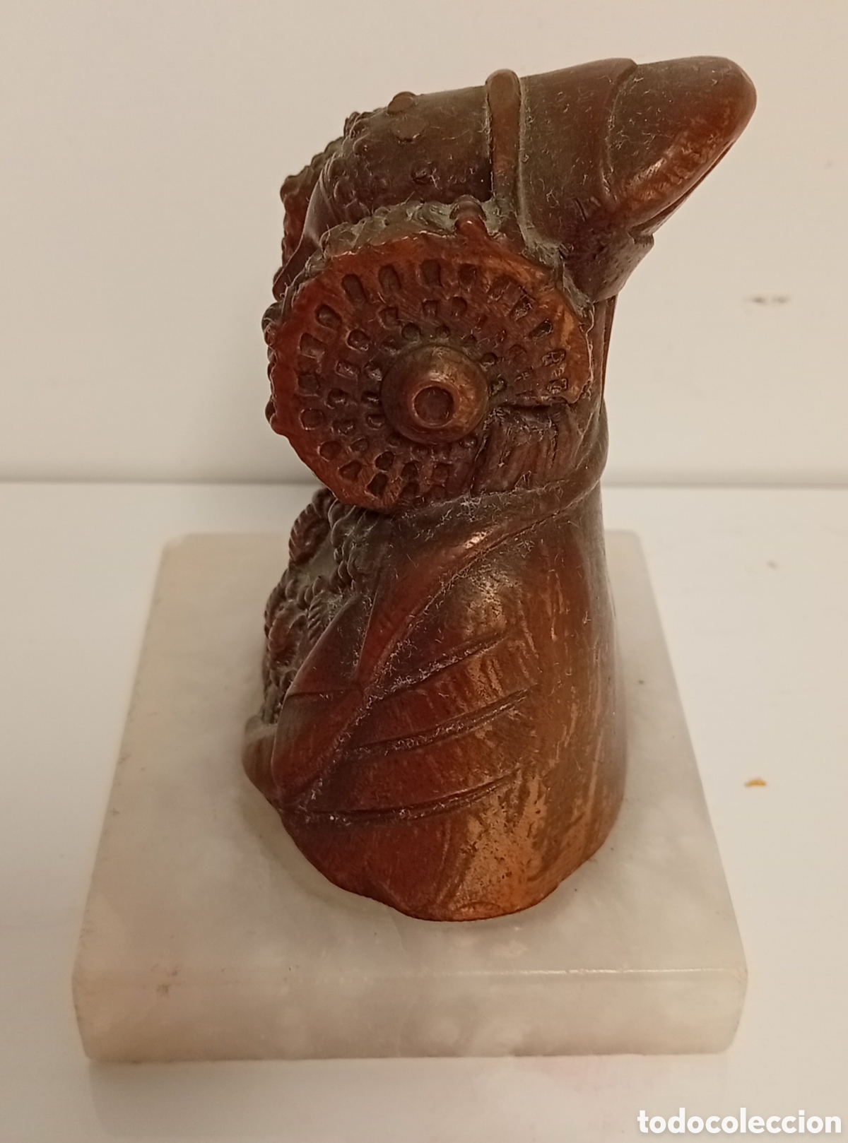 Antig&uuml;edades: .BUSTO DAMA DE ELCHE EN BRONCE SOBRE MARMOL - Foto 2
