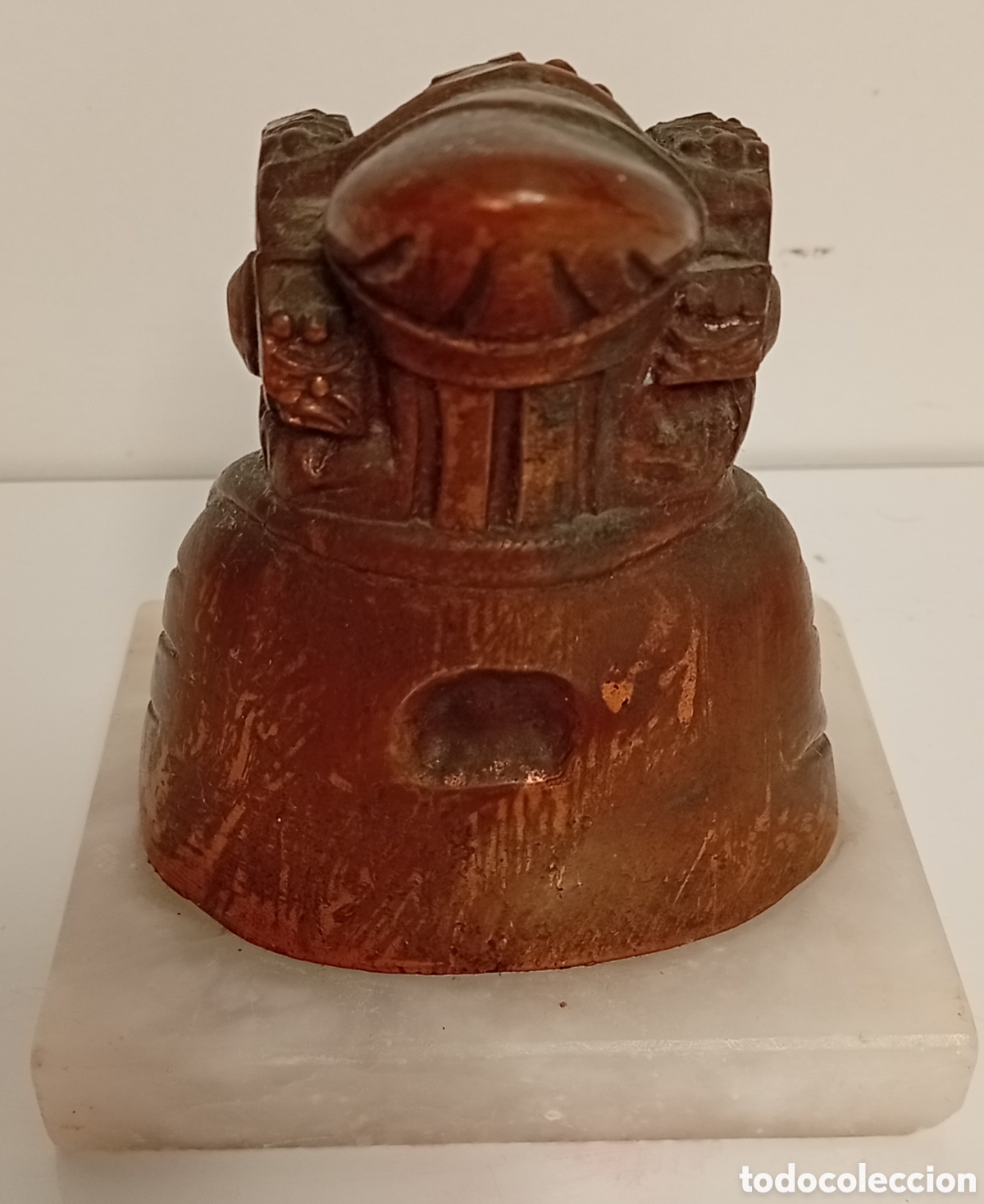 Antig&uuml;edades: .BUSTO DAMA DE ELCHE EN BRONCE SOBRE MARMOL - Foto 3