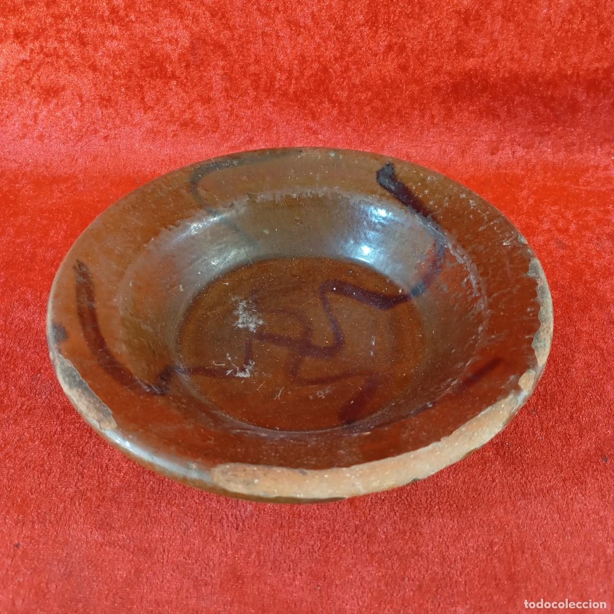 Antig&uuml;edades: PLATO DE TERRACOTA - PLAT DE TERRISSA VIDRIADA - CATAL&Agrave; - S. XIX - 19,5 CM - CER&Aacute;MICA POPULAR