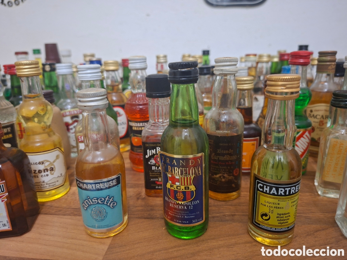 Antig&uuml;edades: Colecci&oacute;n de 150 botellines de licor variado - Foto 7