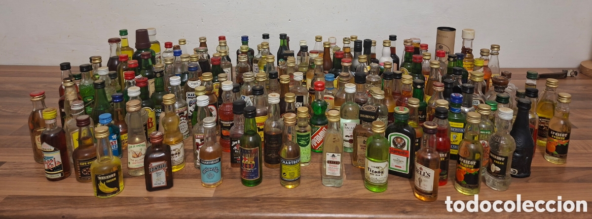 Antig&uuml;edades: Colecci&oacute;n de 150 botellines de licor variado