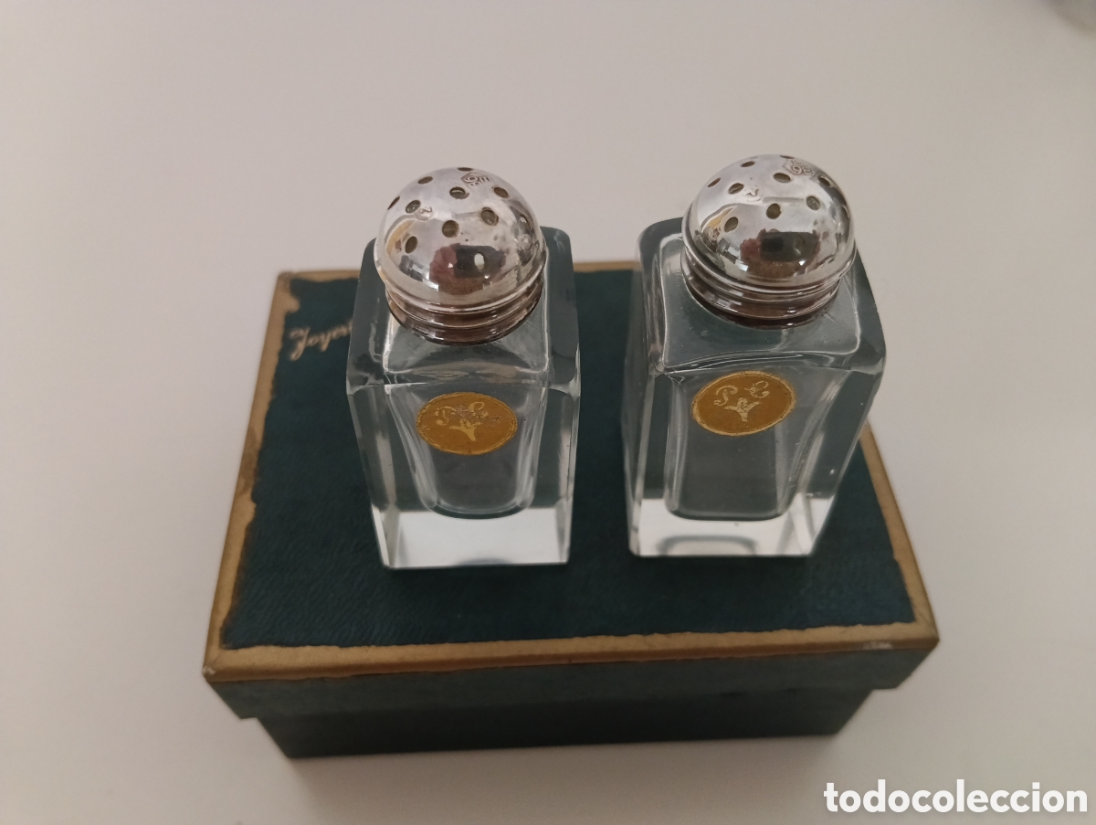 Antig&uuml;edades: Pareja mini saleros plata - Foto 6