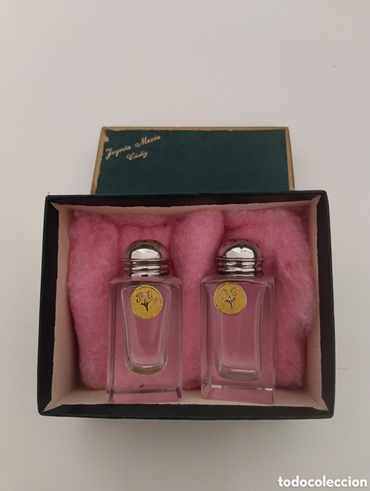 Antig&uuml;edades: Pareja mini saleros plata - Foto 1