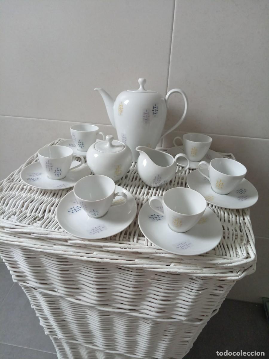 Antig&uuml;edades: Juego de Caf&eacute; Porcelana THOMAS Alemania - Dise&ntilde;o EVA ZEISEL (Vintage A&ntilde;os 60) - 15 Piezas