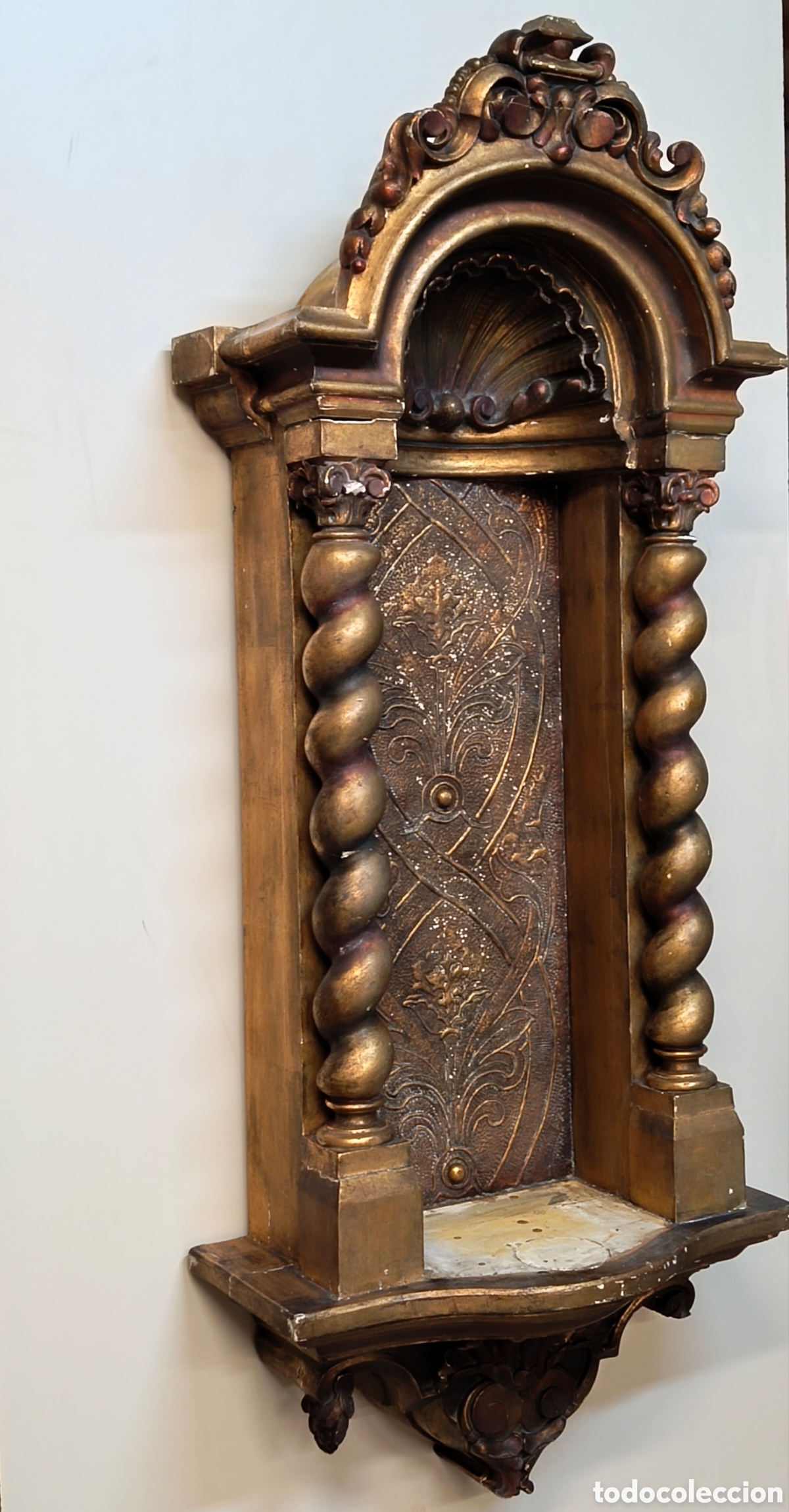 Antig&uuml;edades: Gran Hornacina Capilla Altar Retablo - Foto 3