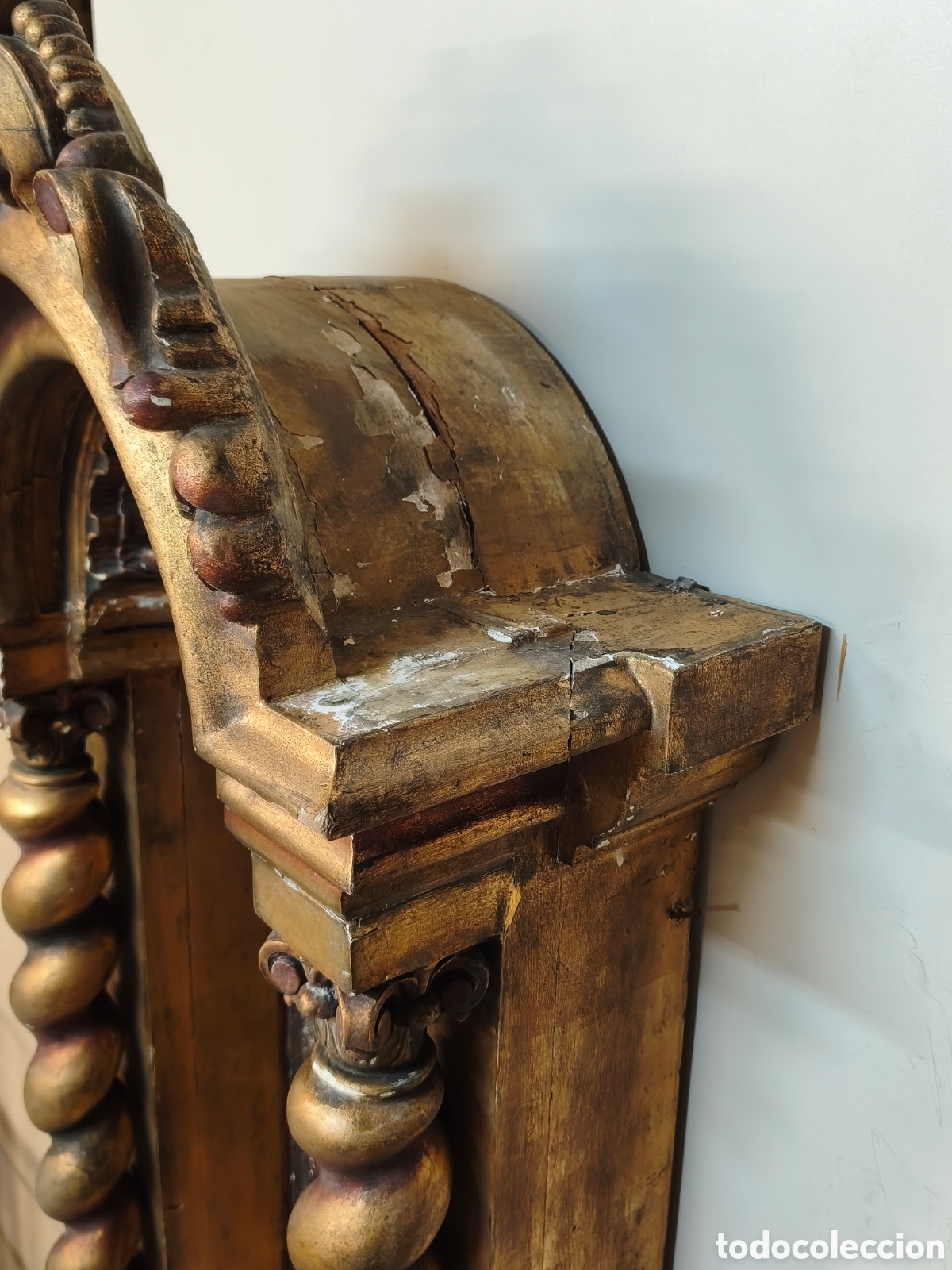 Antig&uuml;edades: Gran Hornacina Capilla Altar Retablo - Foto 8