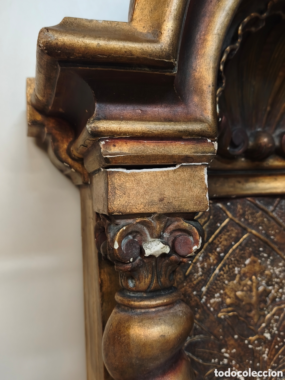 Antig&uuml;edades: Gran Hornacina Capilla Altar Retablo - Foto 9