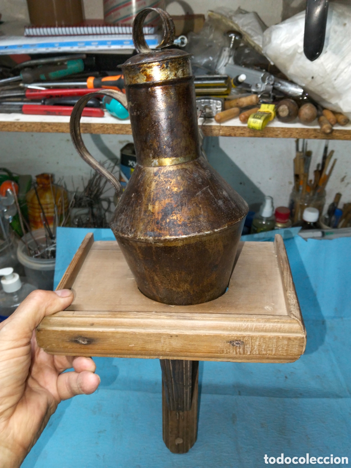 Antig&uuml;edades: ANTIGUO EXPOSITOR Y CANTARO - Foto 2
