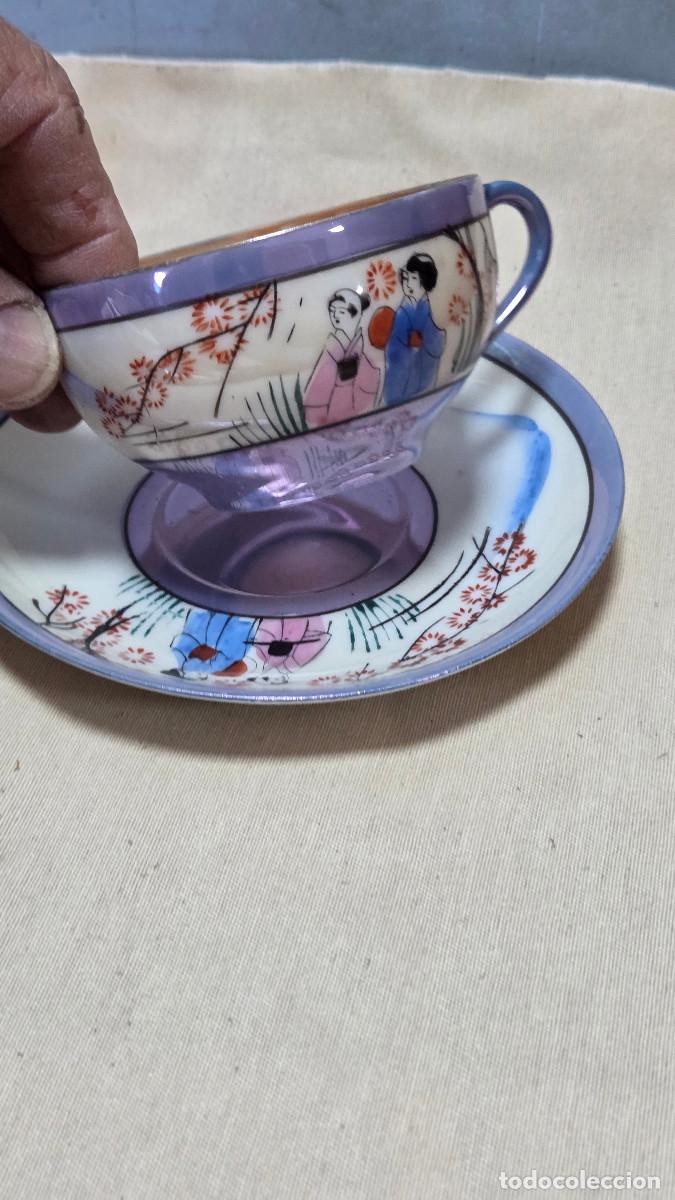 Antig&uuml;edades: taza y plato oriental - Foto 2
