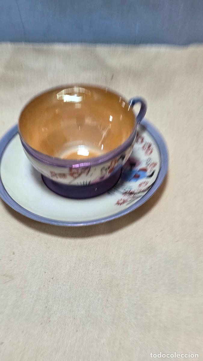Antig&uuml;edades: taza y plato de porcelana