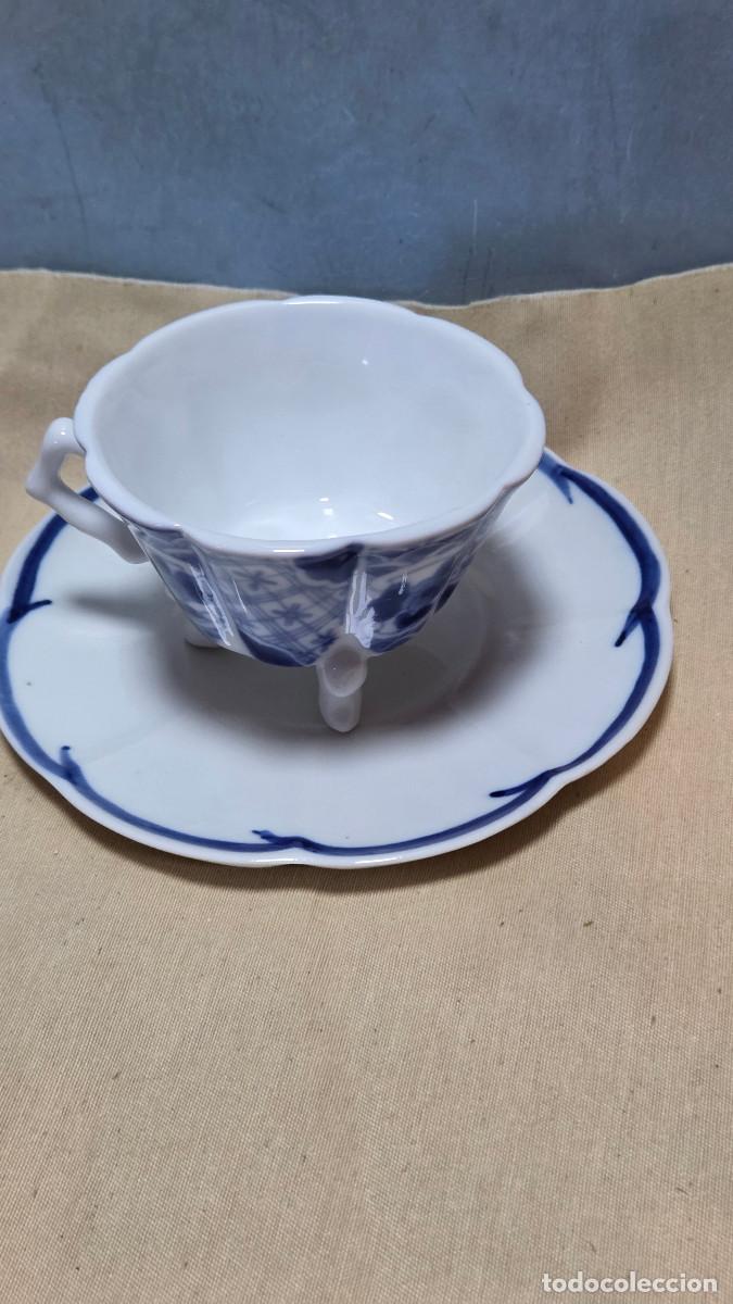 Antig&uuml;edades: taza y plato de ceramica